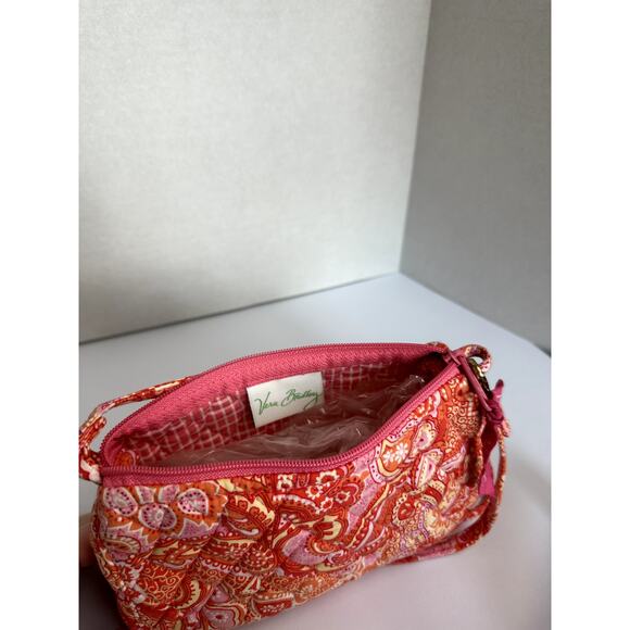 Vera Bradley Sherbet Paisley Hobo Crossbody Bag – Pink & Orange Quilted Purse - Picture 5 of 6